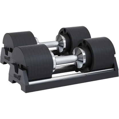 PrimvaFlex Pro Adjustable Dumbbell System - 80LB Smart Weights with Iron Cradle