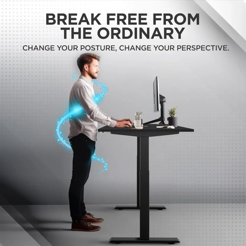 Primva RisePro 60 – Dual Motor Electric Standing Desk (60x30", Black)