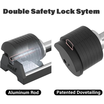 PrimvaFlex Pro Adjustable Dumbbell System - 80LB Smart Weights with Iron Cradle