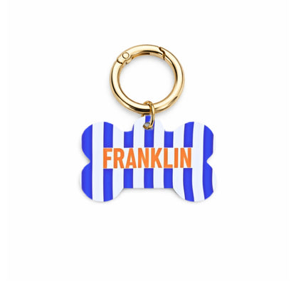 Nautical Stripe Pet ID Tag